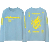 Синий лонгслив