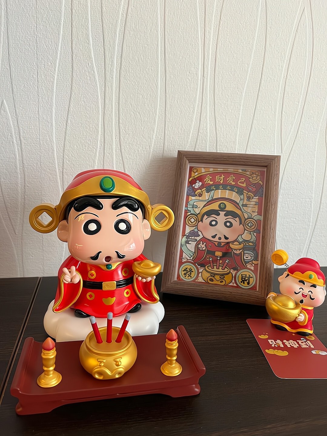 God of Wealth Figurine Desktop Ornament, Good Meaning for the New Year, God of Wealth Arrives, Creative Peripheral Model Doll, Birthday Gift for Men and Women