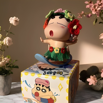 Hula Skirt Surfing Car Figurine Creative Cartoon Car Pendant Desktop Decoration Ornament Gift for Friends