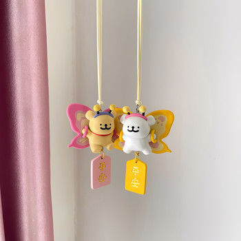 Line Art Puppy Car Hanging Ornament, Creative Cartoon Car Decoration, Playful New Car Decoration Gift for Friends