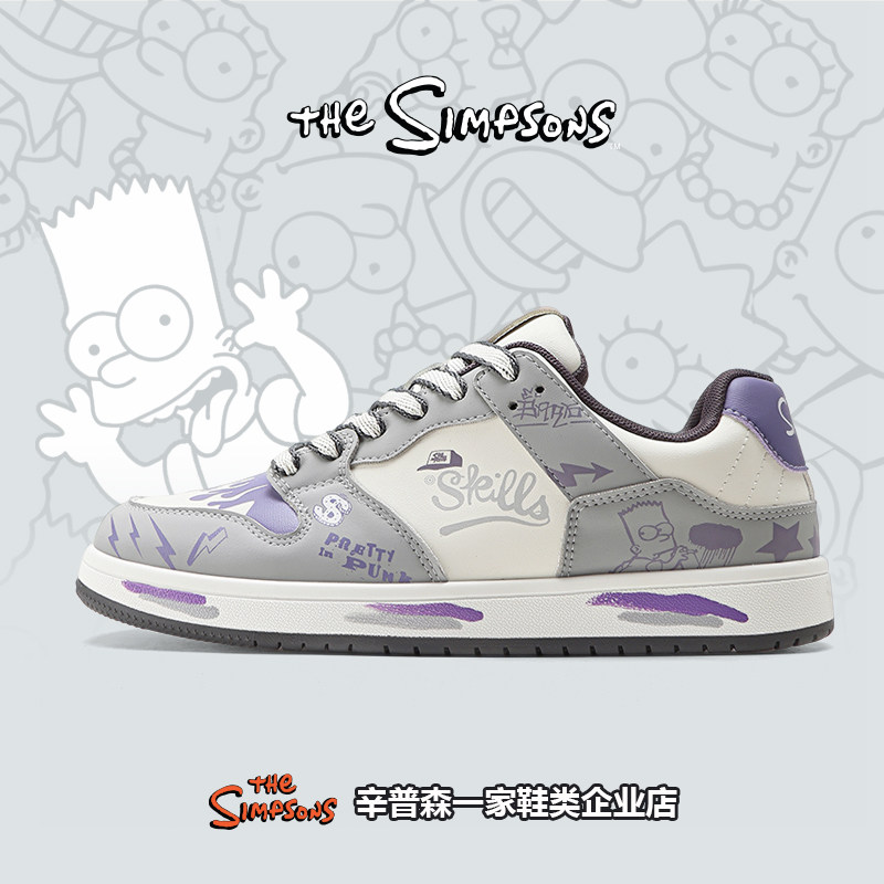 Simpson shoes/ мужская трендовая универсальная обувь с граффити на толстой подошве; летняя спортивная повседневная обувь с низким вырезом для пары