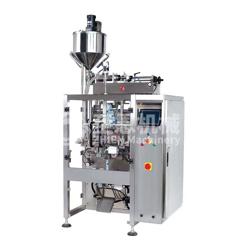 New product mechanical soy milk milk packaging machine vertical multi-function high-speed liquid O pump automatic metering liquid packaging