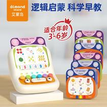 Ammon Island Kindergarten Enlightenment 70 Cards Early Education Machine Childrens Thinking Training Card Bilingual Learning Machine Toy