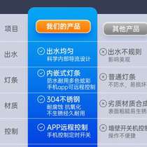 Stainless steel waterfall outlet flow wall water curtain wall flow channel rockery fish pond water feature courtyard landscape water curtain