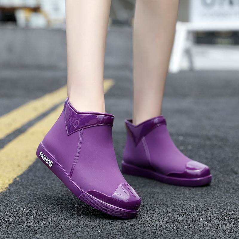 Fashion Rain Shoes Women Trend Short Drum Water Shoes All Season Outwear Workshoes Han Version Middle Cylinder Waterproof Non-slip Wear Rain Boots-Taobao
