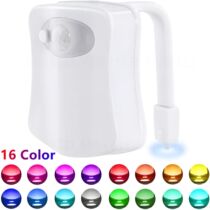 16Colors Smart PIR Motion Sensor Toilet Seat Night Light Wat