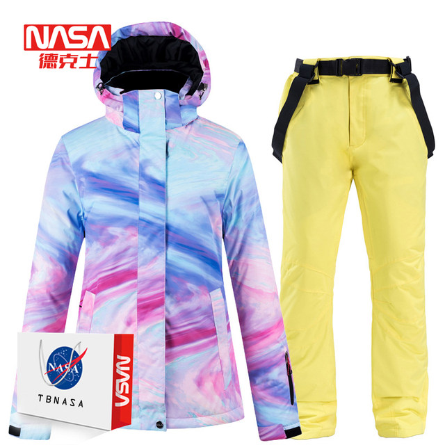 NASA ski suits women's suit single board winter waterproof thickening Northeast Harbin snow ເດີນທາງອຸປະກອນອົບອຸ່ນ windproof