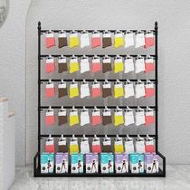 Wall-mounted sock display rack wrought iron shelf gloves jewelry multi-functional floor-standing adjustable underwear rack