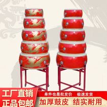 Big drum cowhide drum dragon drum gong drum red drum row drum adult children dance drum rhythm drum performance drum instrument flat drum