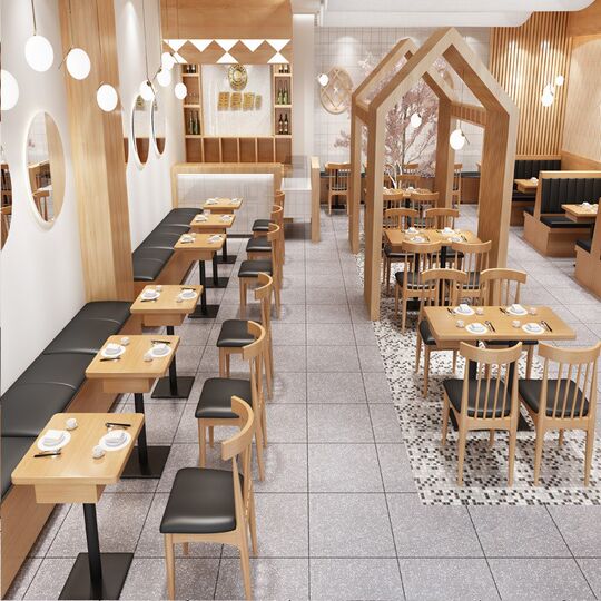 Restaurant card seats, milk tea shop tables and chairs, tea restaurant combination, coffee, Western restaurant, hotel wall-themed sofa card seats