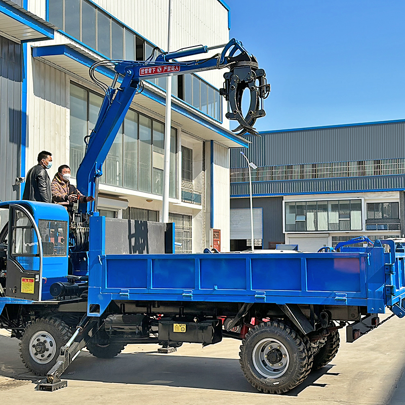 Four-Wheel Drive Agricultural Loader for Garden Tree Transplanting, Grass Harvesting, Sugarcane and Bamboo Transport