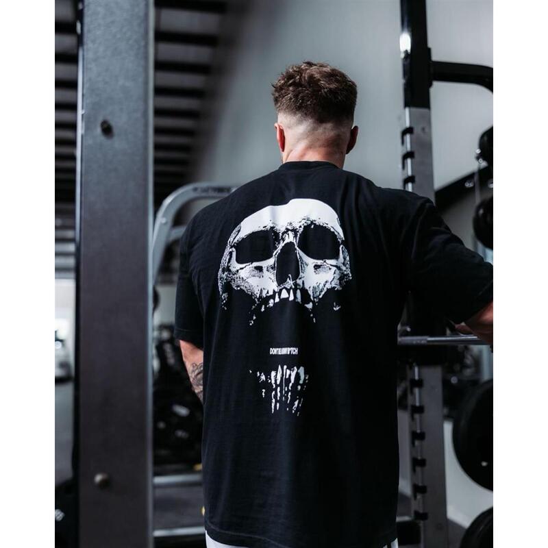 Cbum Chris's Same Style Fitness Training Sports Large Size Loose Casual Trendy Brand Men's Short-Sleeved Small Neckline T-Shirt Cbum Chris's Same Style Fitness Training Sports Large Size Loose Casual Trendy Brand Men's Short-Sleeved Small Neckline T-Shirt