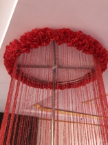 Wedding scene layout special tassel silver thread curtain for wedding finished decorative partition window for living room and bedroom