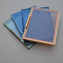 Minimalist and light luxury tempered glass wardrobe door customized narrow edge tea gray black transparent aluminum frame wine cabinet bookcase door manufacturer