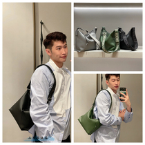 French LOEWE Cubi wide shoulder strap smooth cowhide hand-held crossbody bag