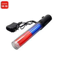 Moufu CNMF8067-2 high-end fluorescent traffic road baton flashing red and blue (red and blue two-color command