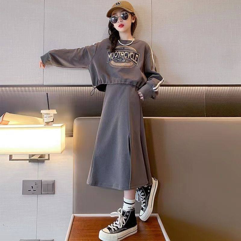 Balacara Korean version girl spring clothing suit 2023 spring autumn new foreign air fashion dresses trend casual children-Taobao