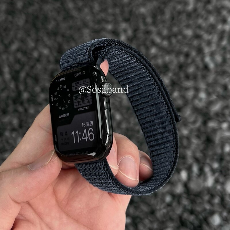 Sosaband Simple and Lightweight Velcro Strap Suitable for Apple S12 Watch Strap Applewatchs11Iwatchse