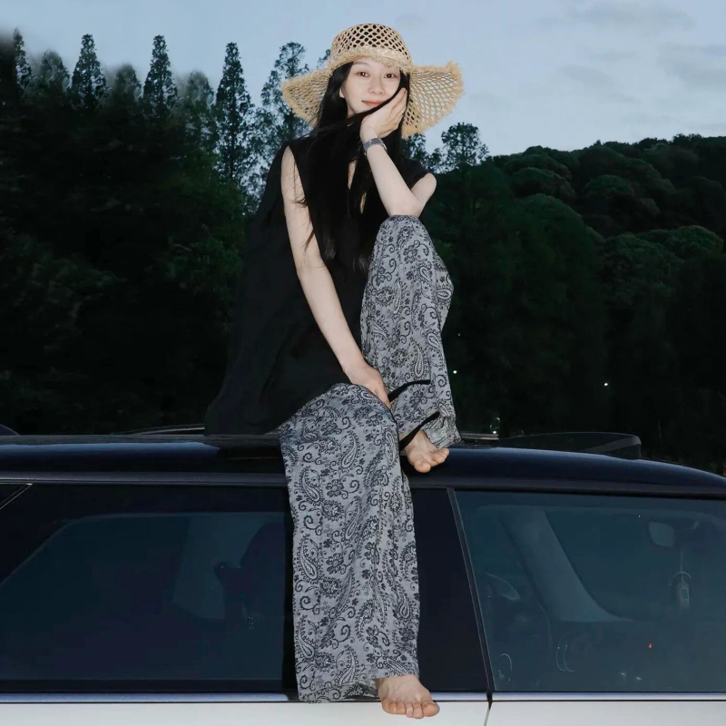 【High-End Version】Summer Home Cotton Pants for Women, Thin Loose-Fitting Pajama Pants, Nine-Point Wide-Leg Pants, Walking Long Pants 【High-End Version】Summer Home Cotton Pants for Women, Thin Loose-Fitting Pajama Pants, Nine-Point Wide-Leg Pants, Walking Long Pants