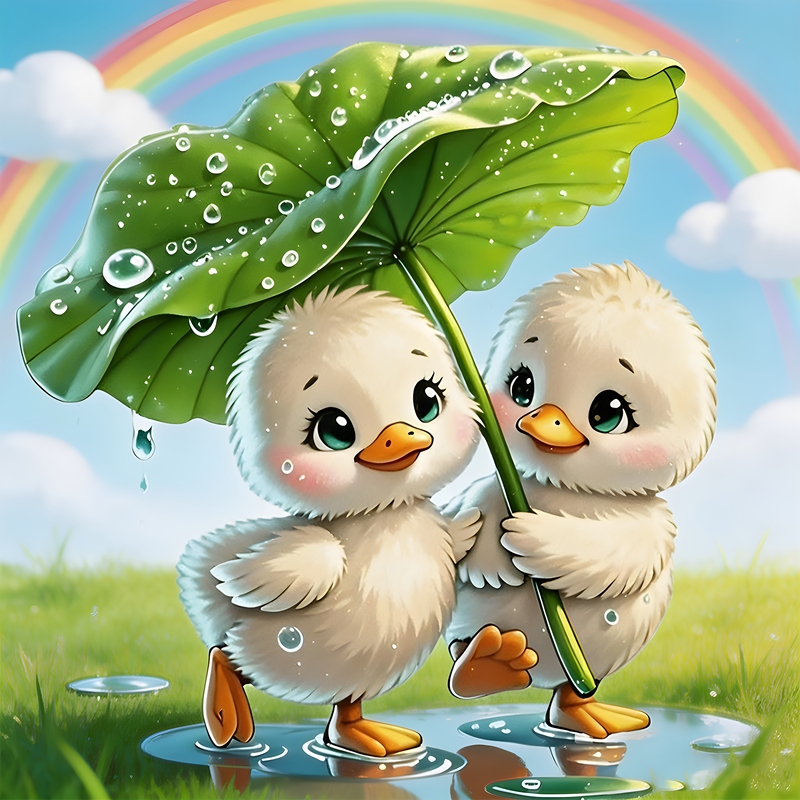 Cute Healing Stickers Duck Adhesive Bedroom Living Room Indoor Waterproof Wall Stickers Decorative Wall Art