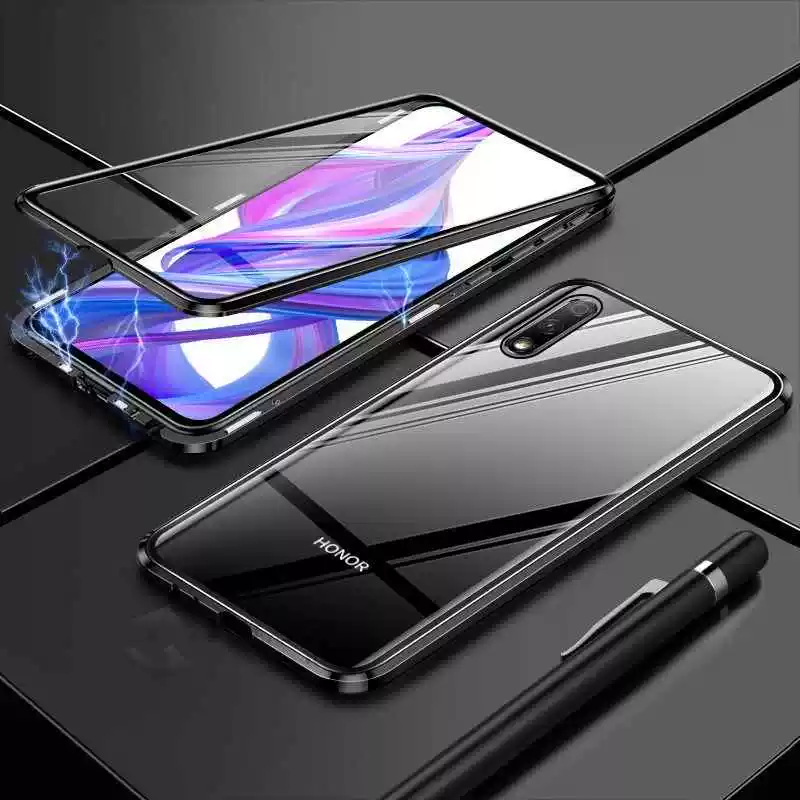 Люкс чехлы с двойной магнитной флип-крышкой для Huawei Honor 8X передняя часть