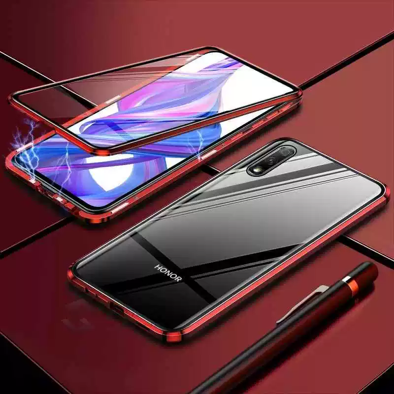 Люкс чехлы с двойной магнитной флип-крышкой для Huawei Honor 8X передняя часть