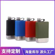 Manufacturer supplies new outdoor portable 304 food-grade camping stainless steel wine bottle spray-painted wine set