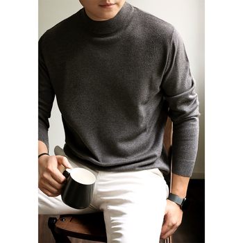 Light luxury series! anti-pilling half turtleneck thickened knitted sweater for men 2025 autumn and winter solid color warm aa95 Light luxury series! anti-pilling half turtleneck thickened knitted sweater for men 2025 autumn and winter solid color warm aa95
