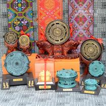 Guangxi specialty gifts Zhuang Township Zhuang Bronze Drum 8cm bronze business gift souvenir gift box
