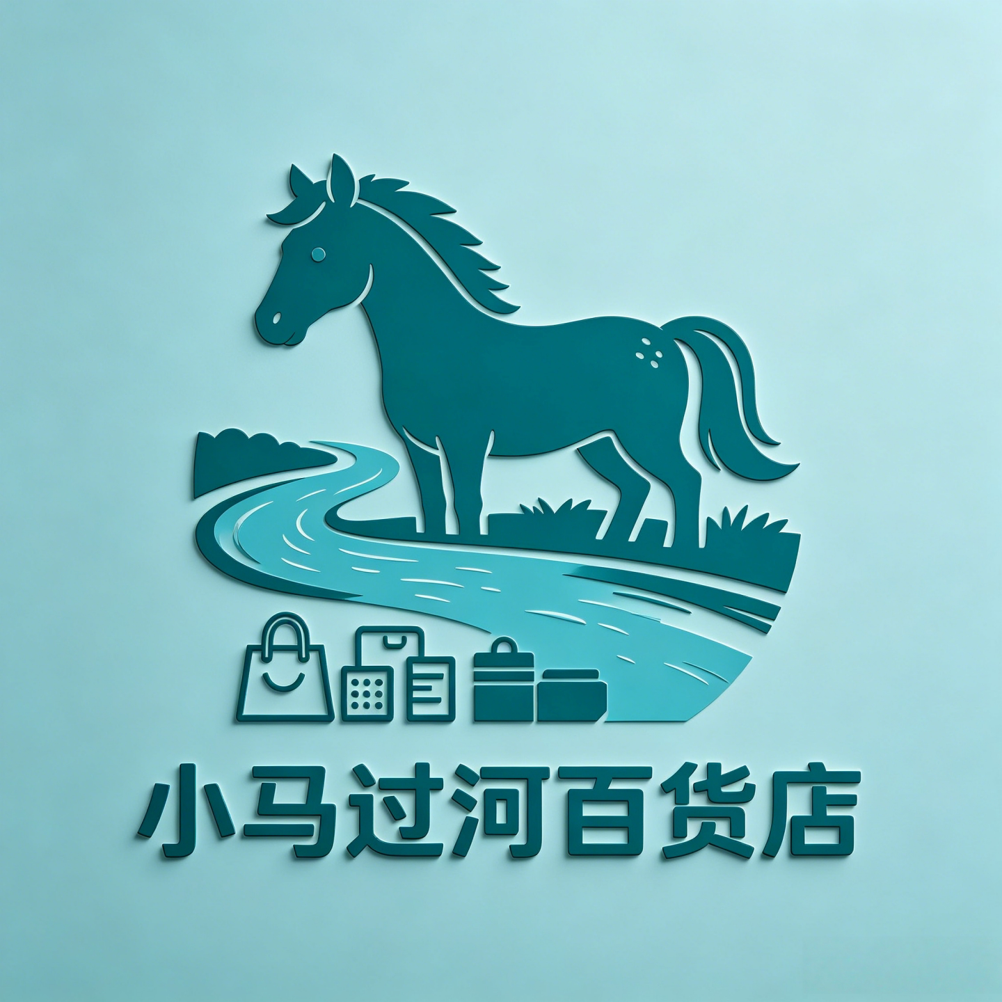 小马过河百货店的LOGO