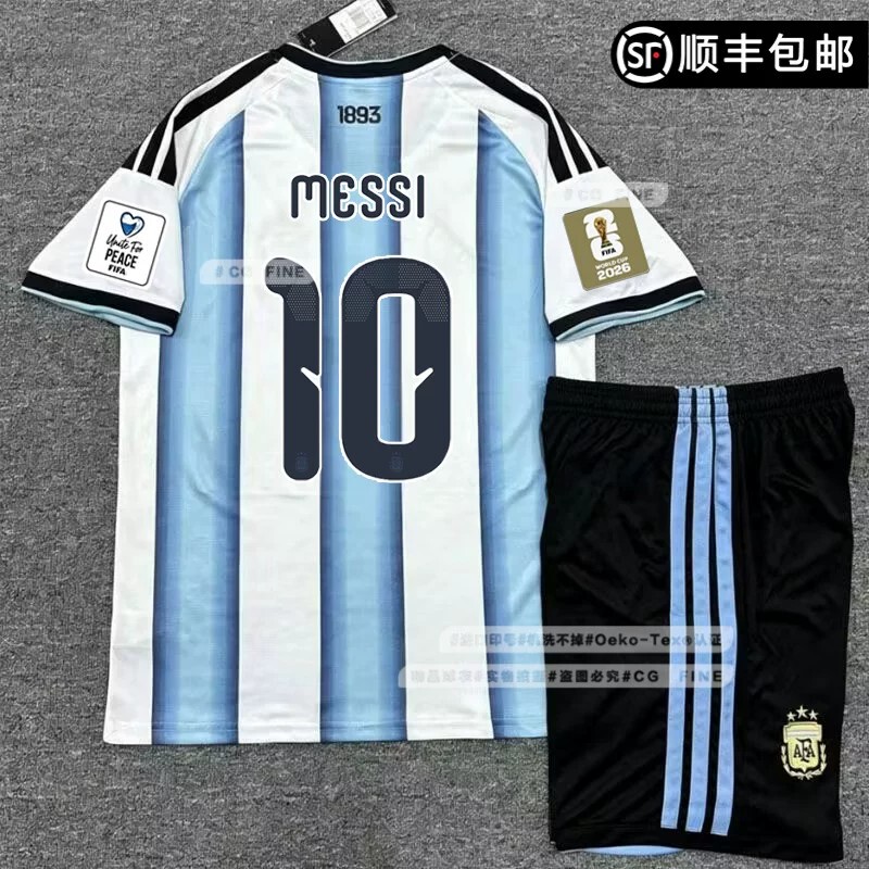 Argentina 26 Usa, Canada, Mexico, Argentina World Cup Men'S, Women'S, and Children's 10 Messi Enzo Player Football Uniform Set Argentina 26 Usa, Canada, Mexico, Argentina World Cup Men'S, Women'S, and Children's 10 Messi Enzo Player Football Uniform Set