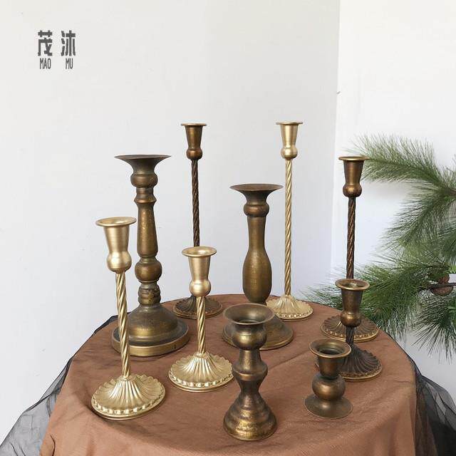 Manufacturer Direct sales single head metal candlestick romantic wedding swings Iron Art Wax Candleholder Living-room Candle Light Dinner-Taobao