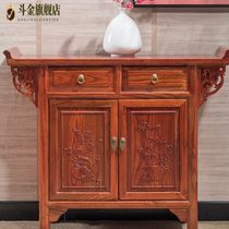 Wine cabinet solid wood solid wood sideboard living room storage cabinet new Chinese tea cabinet home wine cabinet storage cabinet partition