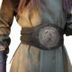 Medieval Color-Washed Double-Snake Round Waist Belt Knight Gear Nordic Viking Style Retro Cosplay Prop
