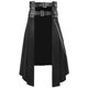 Gothic Skirt, Dark Rock Punk Asymmetrical Skirt, Retro Medieval Pleated Skirt, Cosplay Outfit