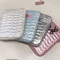 Korean Love Bow Pearl Tablet Storage Bag 1-inch Notebook Storage