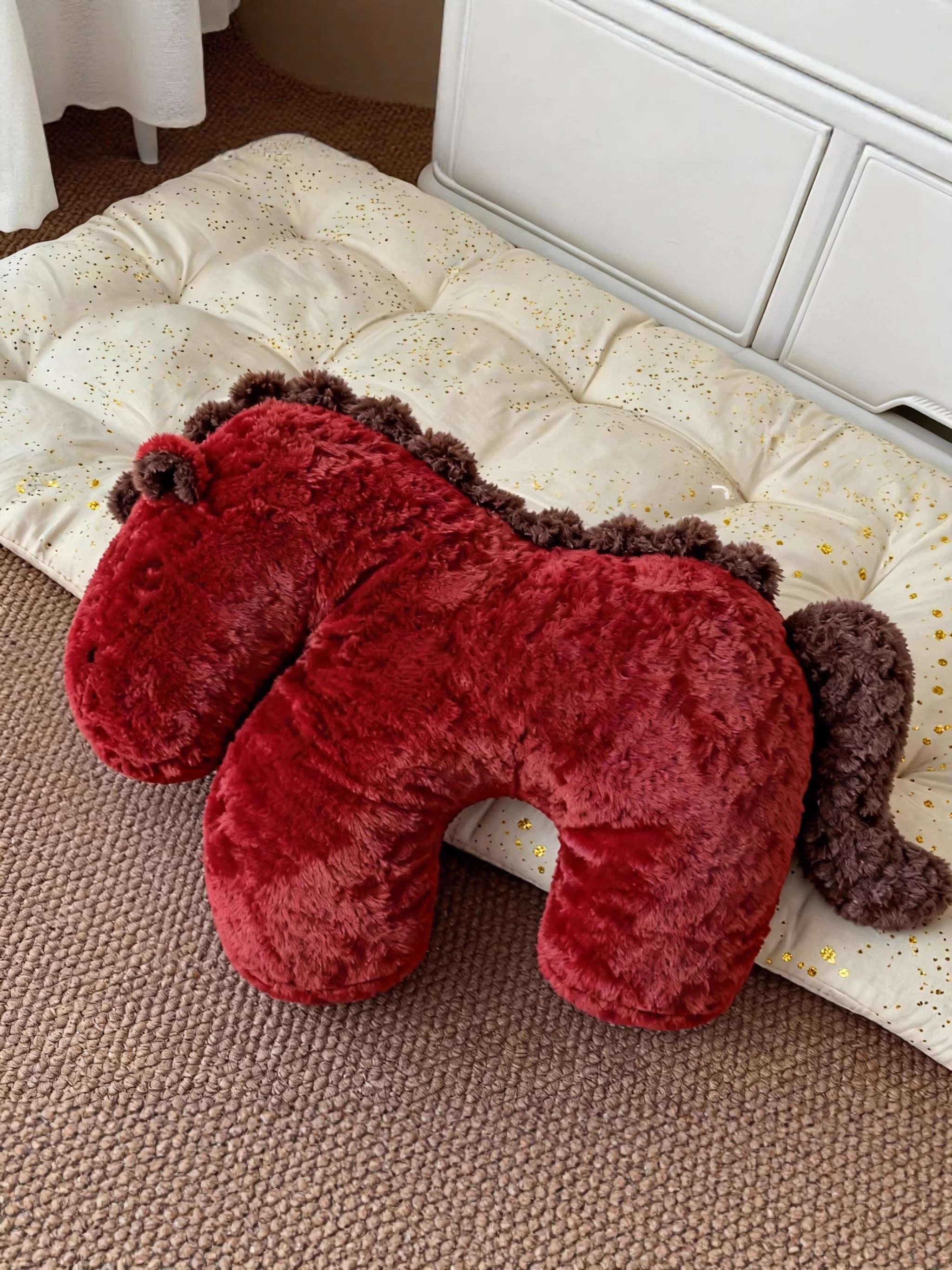 Little Horse Pillow, Living Room Sofa Cushion, 2026 Year of the Horse New Year Mascot, Zodiac Horse Plush Toy Sofa Cushion