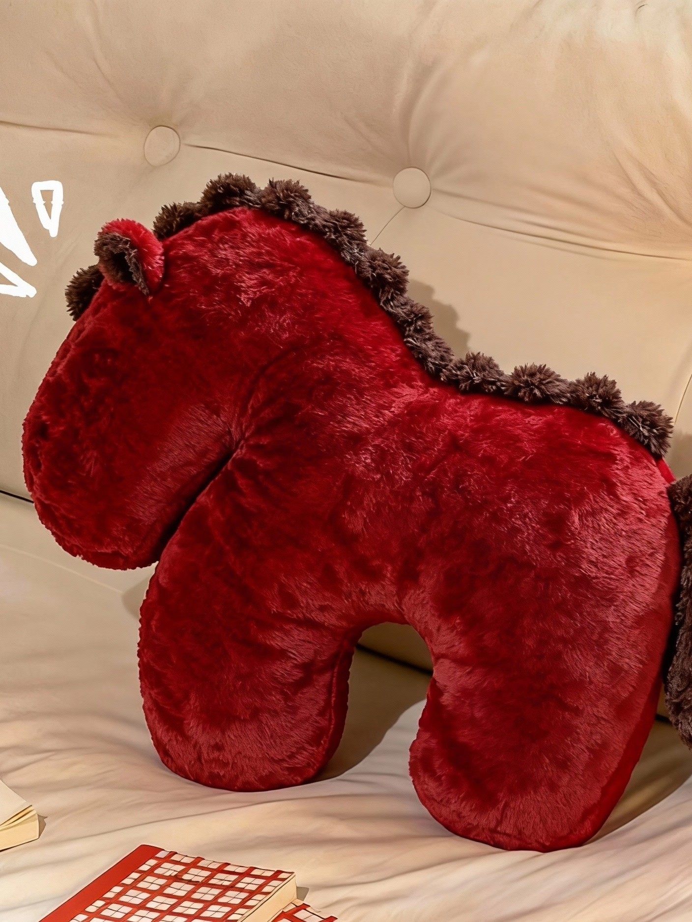 Little Horse Pillow, Living Room Sofa Cushion, 2026 Year of the Horse New Year Mascot, Zodiac Horse Plush Toy Sofa Cushion
