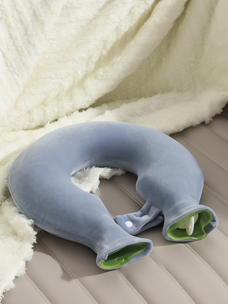 Hot Water Bottle U-Shaped Cervical Spine Hot Compress, Water-Filled, Shoulder and Neck Warmer, Explosion-Proof, Thickened, Hanging Neck Scarf Pillow