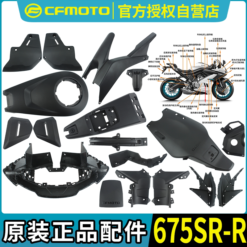Оригинальные аксессуары для мотоциклов CFMOTO Chunfeng 675SR, левая и правая декоративные панели радиатора CF650-10 shell surround Изображение 1