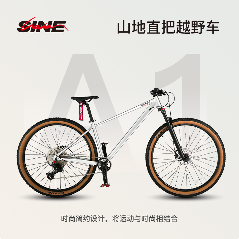 Cocosine 717 variable-speed mountain bike oil disc brake new ultralight bike wire drawing silver handcrafted-Taobao