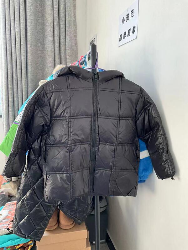 Mai H Pai Pure Black Simple Style down Jacket Trendy Street Style for Kids