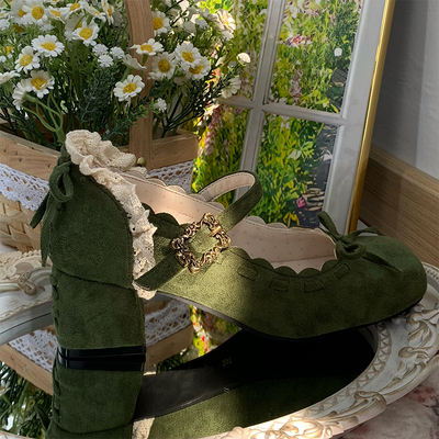 【 In Stock 】 Spring Rococo French Retro Square-toed lolita single shoe Mary Jane