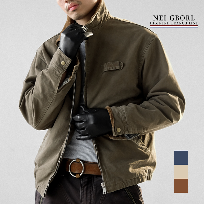 【Suffolk】Neigborl Uncle Zhao's Vintage Corduroy Lapel Harrington Casual Jacket 【Suffolk】Neigborl Uncle Zhao's Vintage Corduroy Lapel Harrington Casual Jacket