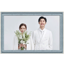 Wedding photo frame production high-end studio wedding photo enlargement Nordic style wall hanging family portrait frame customization