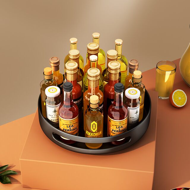 Swiss Joico Kitchen Rotatable Spice Rack Condiment Corner Oil Salt Sauce Vinegar Multifunctional Storage