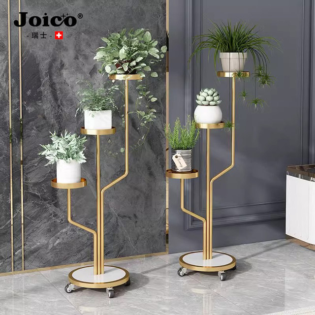 Swiss Joico Flower Stand Living Room Floor-Standing Storage Rack Balcony Flower Pot Rack Green Plant Display Shelf