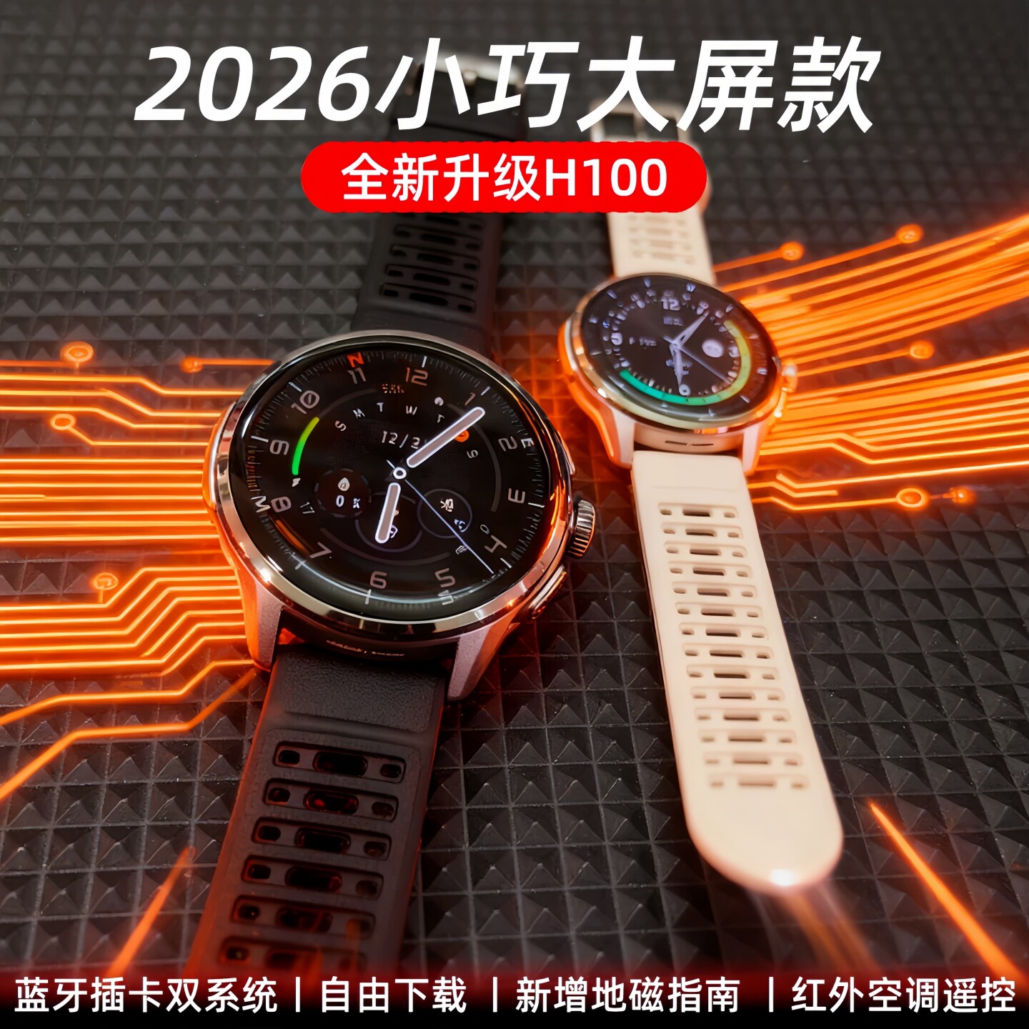 Новые умные часы для взрослых H100 Heshuncheng с двойной системой 5G-карт Huaqiangbei для младших и старшеклассников
