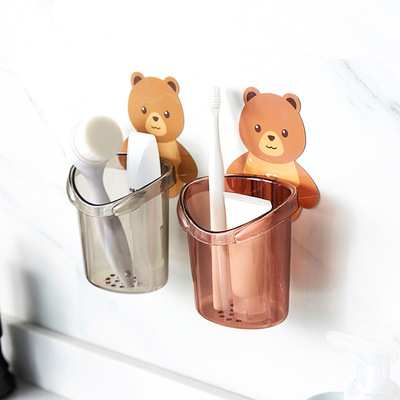 Toilet Cubs Shelve Shelve Free Bathroom Wall-mounted Comb Containing Box Toothpaste Toothbrush Cylinder Containing Shelf-Taobao