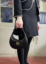 Gucci Gucci new marmont series retro armpit bag single shoulder crossbody bag womens canvas